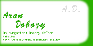 aron dobozy business card